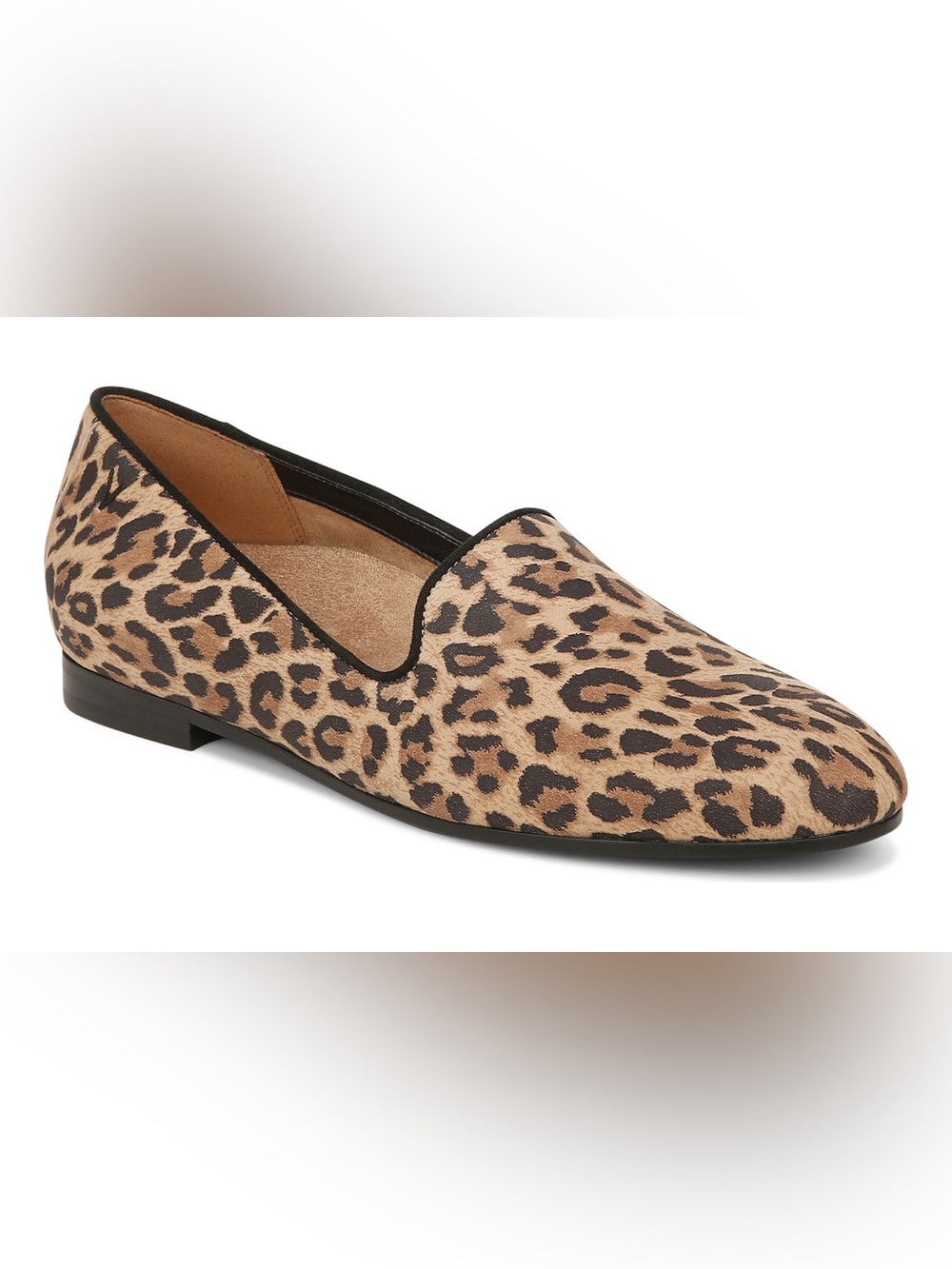 VIONIC Willa II Leopard Print Suede Slip-On Loafers Size 8 Comfort Flat